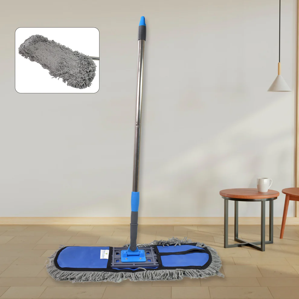 Wet and Dry Cotton Pad Floor Mop with Long Aluminium Handle Wet and Dry Cotton Pad Floor Mop with Long Aluminium Handle